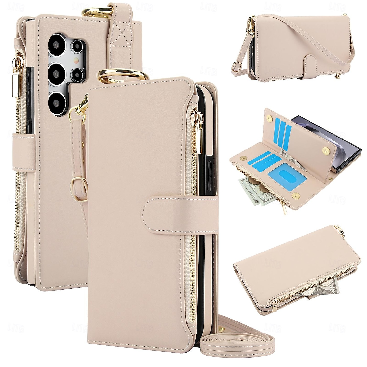 Phone Case For Samsung Galaxy S25 S25 Plus S25 Ultra S23 Ultra Plus S23 Ultra S23 Plus A73 A53 A13 5G Wallet Case Zipper with Lanyard Card Slot Retro TPU PU Leather 2025 - $25.99 –P1
