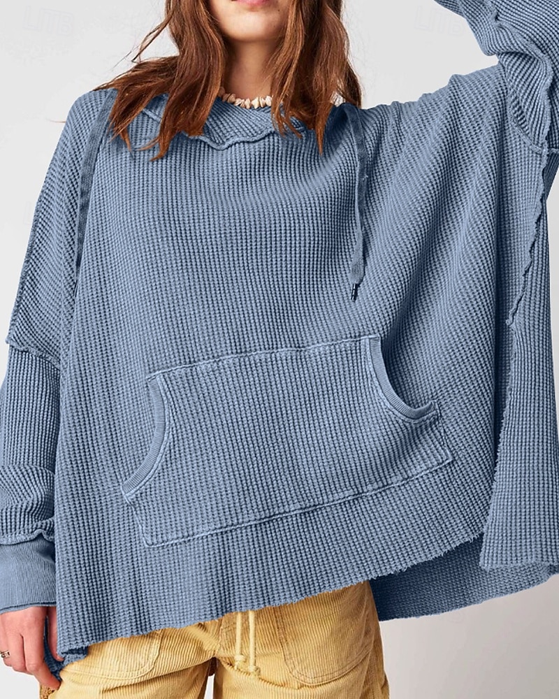 Per donna Felpa con cappuccio Semplice Moderno Casual Manica Lunga Con Cappuccio Top Regolari Ferie Uscire Tasca Nero Blu Viola Marrone Beige Autunno del 2025 a $26.99 –P1