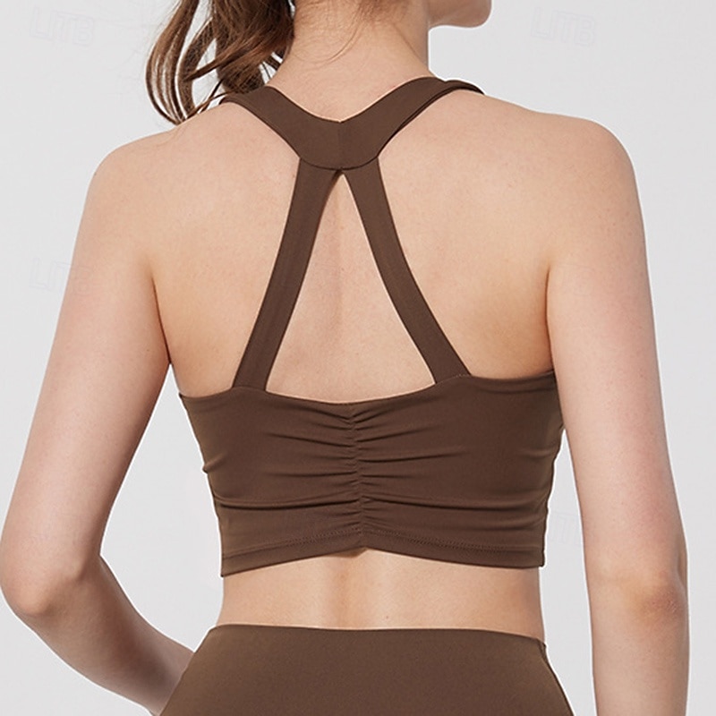 Femmes Débardeurs d'entraînement Soutien-Gorges de Sport Sous-vêtement Séchage Rapide Supports élevés Respirant Sans-Fil Rembourré Couleur Unie / Unie Sport Tenues de Sport Noir Jaune Salle de sport de 2025 ? $22.99 –P9
