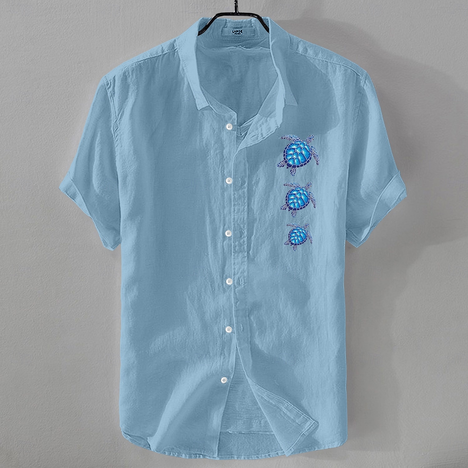 Per uomo Camicia Camicia di lino Camicia Estiva Camicia da Spiaggia Camicia con Bottoni Tartaruga Vacanza Ferie Nero Bianco Rosa Blu Manica Corta Collo ripiegato Estate Abbigliamento del 2025 a $21.99 –P1