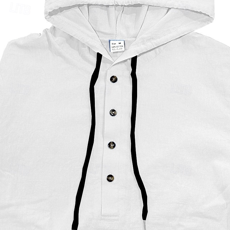 Per uomo Felpa con cappuccio abbottonata Nero Bianco Cachi Grigio Azzurro Con Cappuccio Semplice Zip a un quarto Sport & Outdoor Casuale Quotidiano Streetwear Cool Abbigliamento Sportivo Primavera del 2025 a $23.99 –P6