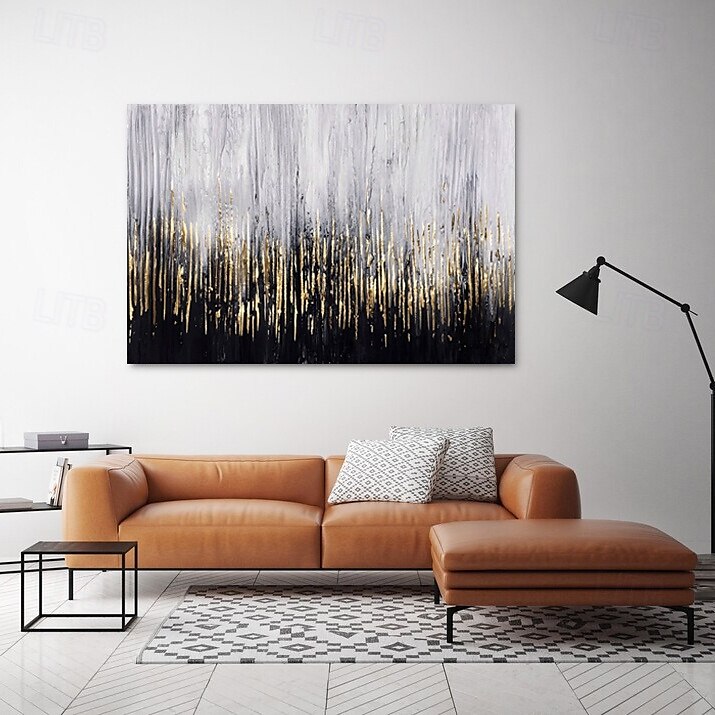 handgemachtes Ölgemälde auf Leinwand, Wandkunst, Dekoration, abstrakt, golden, für die Inneneinrichtung, gerollt, rahmenlos, ungedehntes Gemälde 2025 - $69.99 –P11