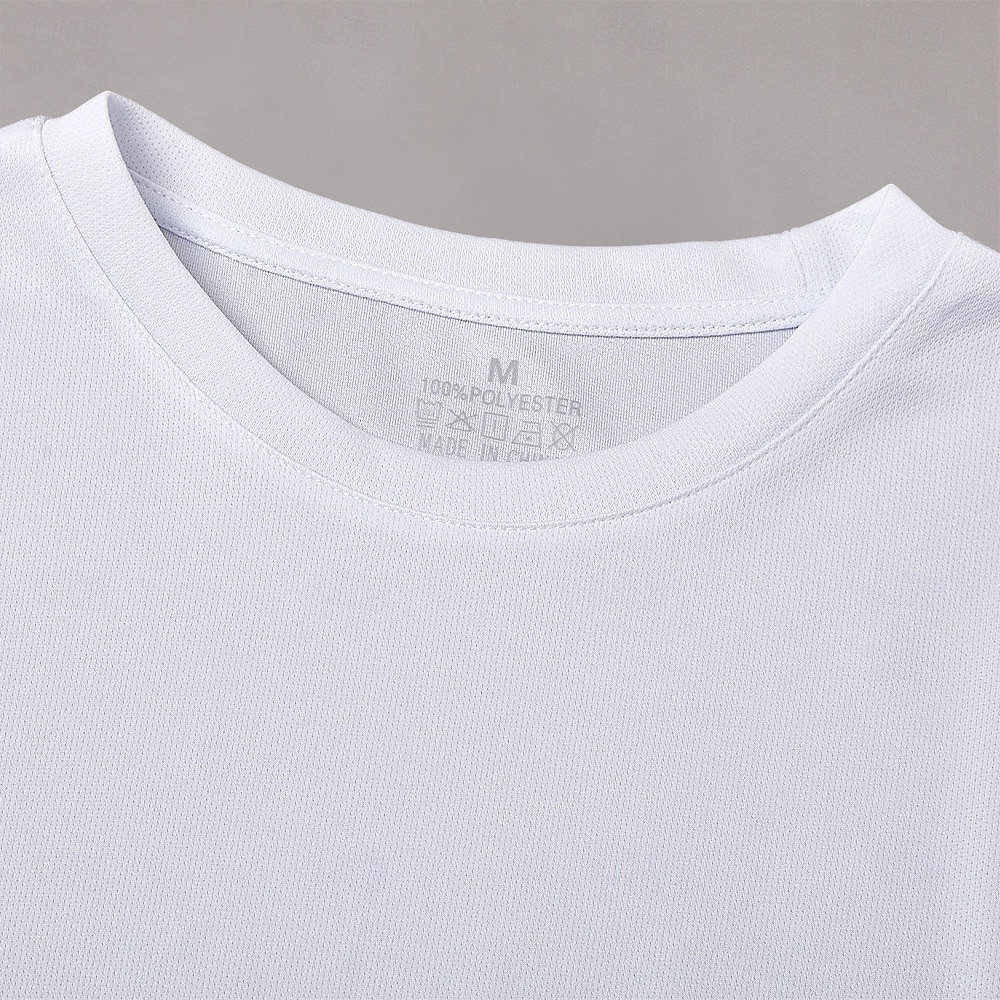 Men's Sport T Shirt Quick Dry  Tee Crew Neck Summer Solid Color Plain Short Sleeves Sports & Outdoors Casual Basic Fitness Casual Daily Dark Grey White Black Top Tee for Men 2025 - $6.49 –P13