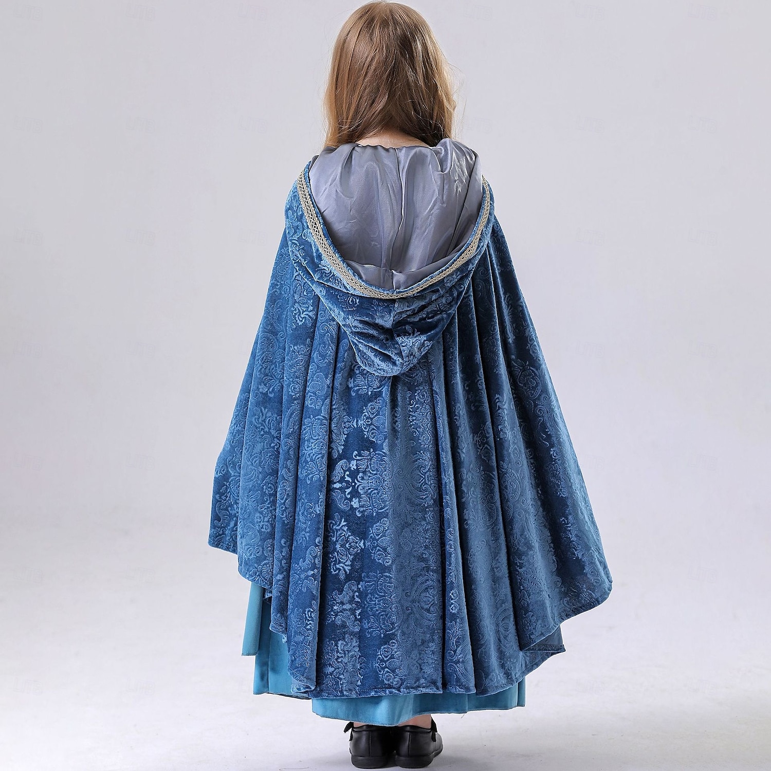 Retro Vintage Mittelalterlich Renaissance Kleid Umhang Tunikakleid Wikinger Keltischer Ritter Elfen A-Linie Mädchen Keltisch Vikinger Fantasie Halloween Karneval Leistung Party LARP Kinder Kleid 2025 - $53.99 –P6