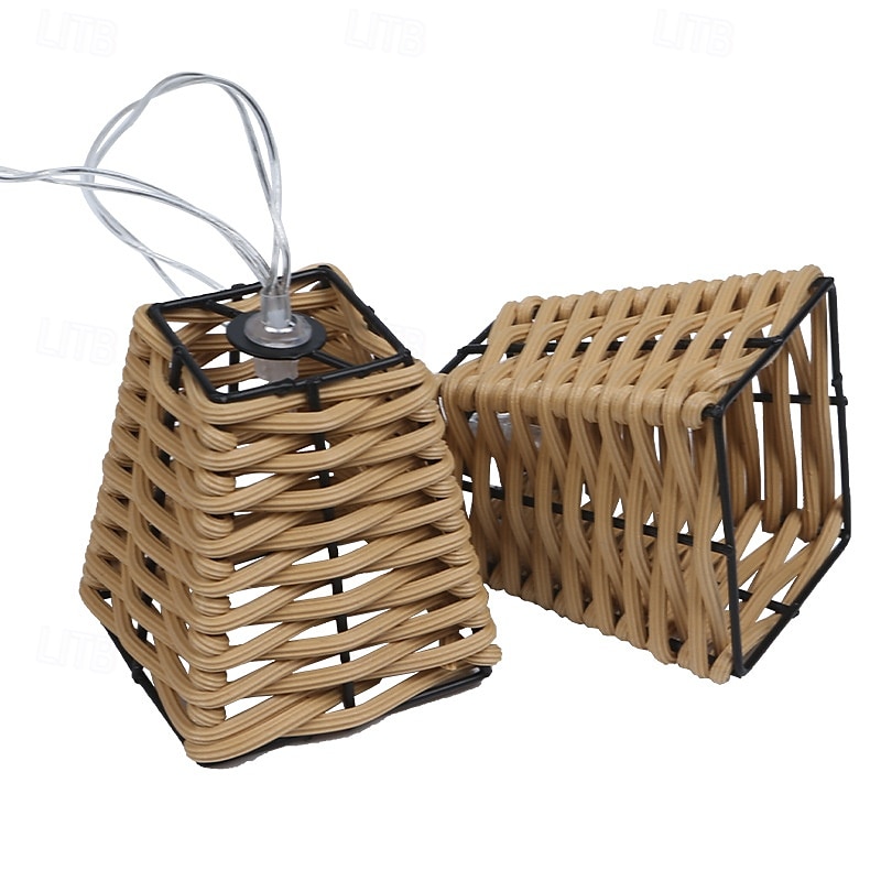Rattan Decorative String Lights Boho String Lights with 20 Mini Bulbs  Weatherproof Lantern Style Patio Lights for Indoor/Outdoor Home Decor Pergola Porch Party and Backyard 2025 - $97.99 –P9