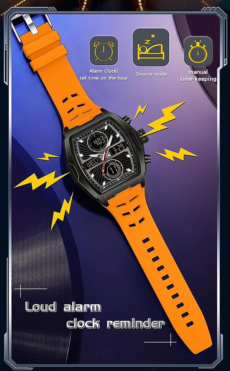 SANDA подарок для женщин и мужчин цифровые часы большой циферблат спортивные часы на открытом воздухе повседневные светящиеся часы-стоп будильник таймер силиконовые часы 2026 - $37.99 –P6