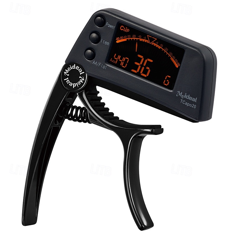 Accordatore per capotasto per chitarra a doppio uso con display LCD, in lega di zinco, 2 in 1, capotasto e accordatore per chitarra acustica elettrica, strumento di regolazione precisa del 2025 a $29.99 –P12