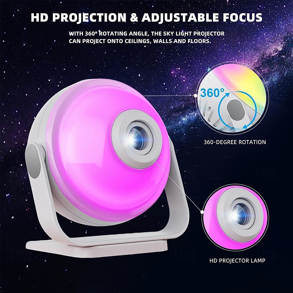 Galaxy Star Projector with Speaker 256 Modes LED Night Light for Kids and Adults APP/Remote Control 360 Rotate Perfect Room Decor & Gifts Aurora Projector 2025 - $77.99 –P2