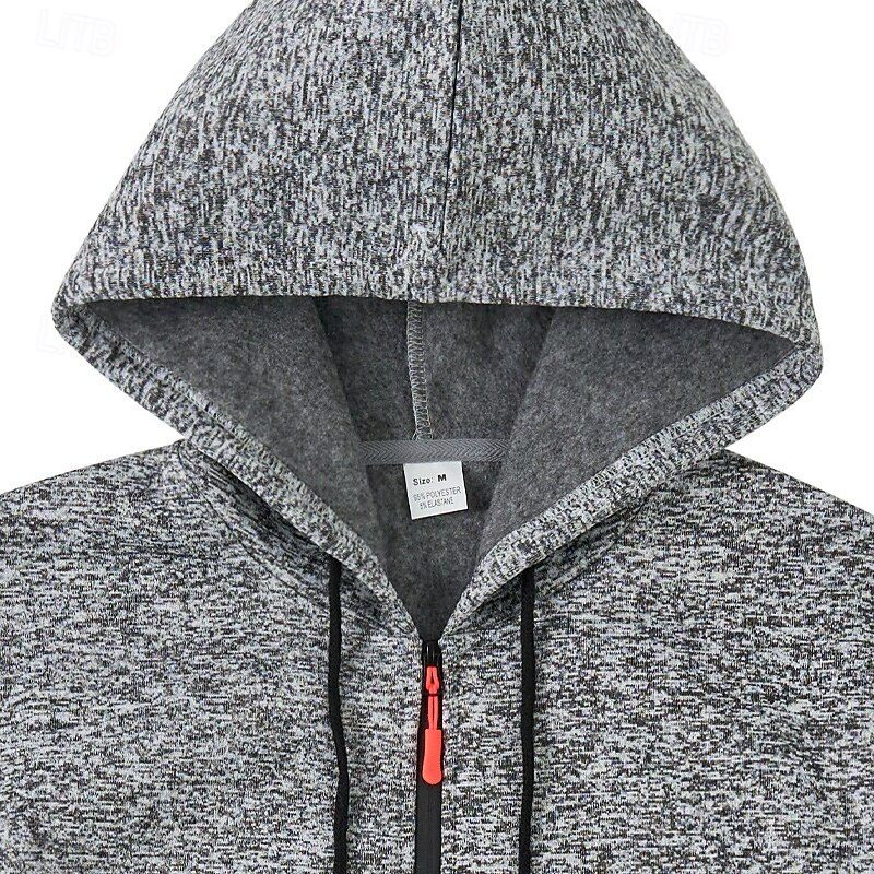 Per uomo Tuta da Ginnastica Set di abiti Set di felpe con cappuccio Felpa con Cappuccio All'aperto Quotidiano Sportivo Con zip Tasca Coulisse Semplice Rosso bordeaux Blu Grigio chiaro Poliestere del 2025 a $55.99 –P4