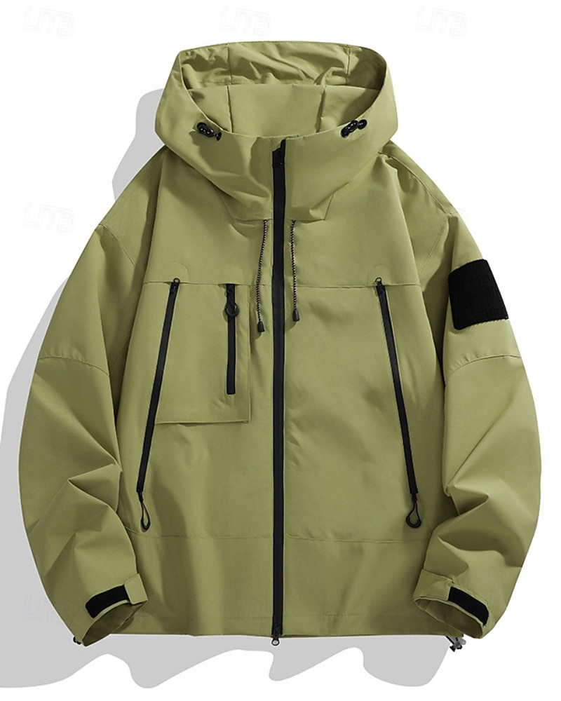 Per donna Giacca con Cappuccio Impermeabile Caldo Cerniera Tasca Moda Semplice All'aperto Streetwear Abbigliamento quotidiano Cerniera Regolare Con Cappuccio Vestibilità regolare Manica Lunga del 2025 a $26.99 –P4