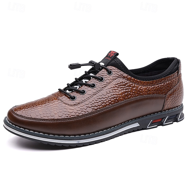Baskets décontractées en similicuir texturé pour homme – chaussures à lacets légères pour la marche quotidienne, les voyages et le style urbain du week-end de 2025 ? $34.99 –P1