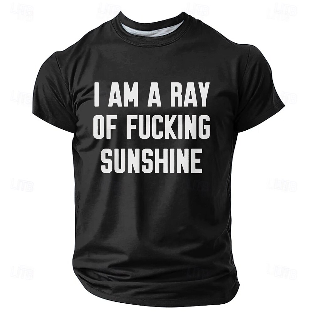 T-shirt graphique drôle pour hommes 'JE SUIS UN RAYON DE SOLEIL DE MERDE' Citation sarcastique à manches courtes de 2025 ? $17.99 –P2