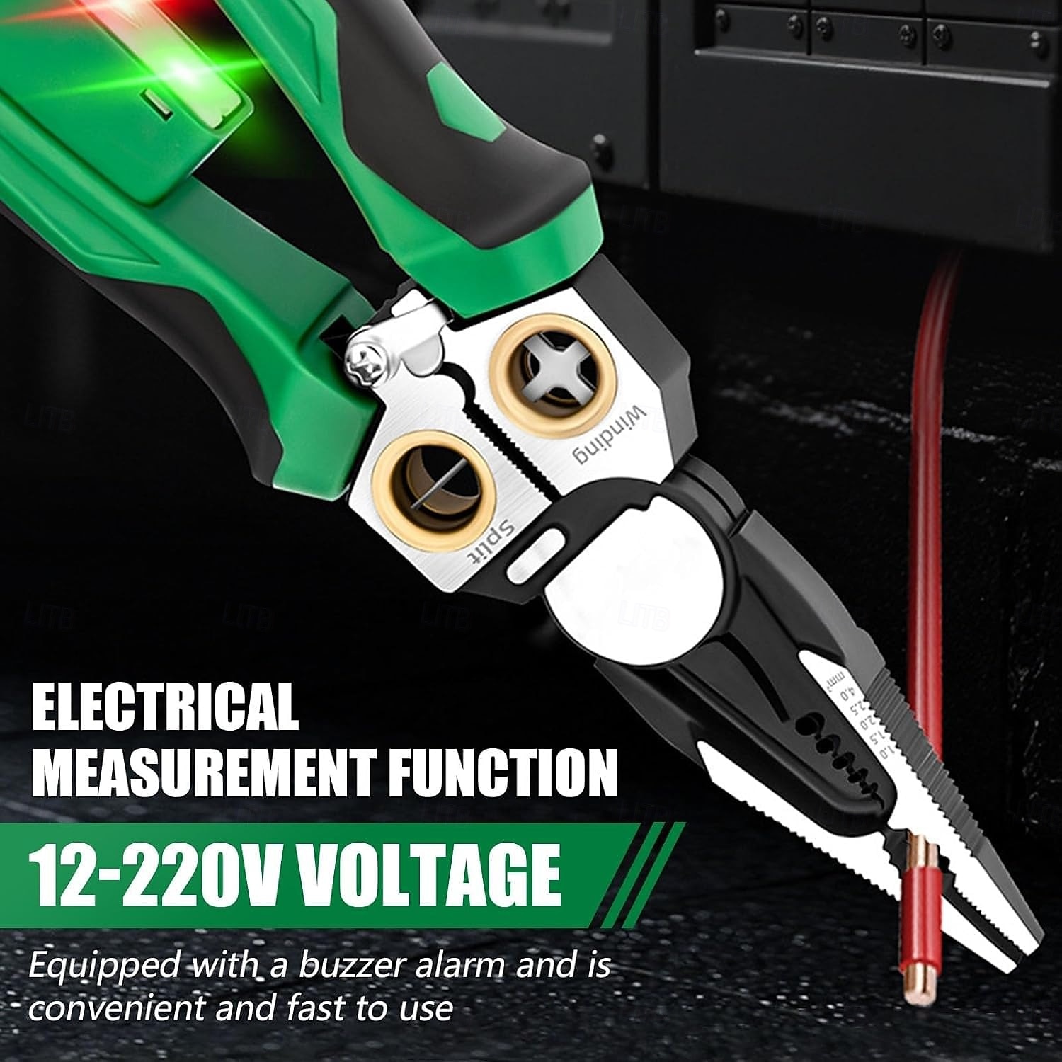 Pelacables 8 en 1 con comprobador de voltaje, herramienta pelacables multifunción 2025 para cortar y tirar, alicates eléctricos, herramienta de reparación para electricistas. 2025 - $27.99 –P1