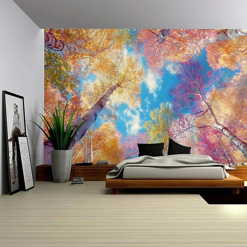 fall Autumn Landscape Tapestry Photo Backdrop Wall Art Large Tapestry Mural Decor Photograph Backdrop Blanket Curtain Home Bedroom Living Room Decoration 2025 - $12.99 –P6