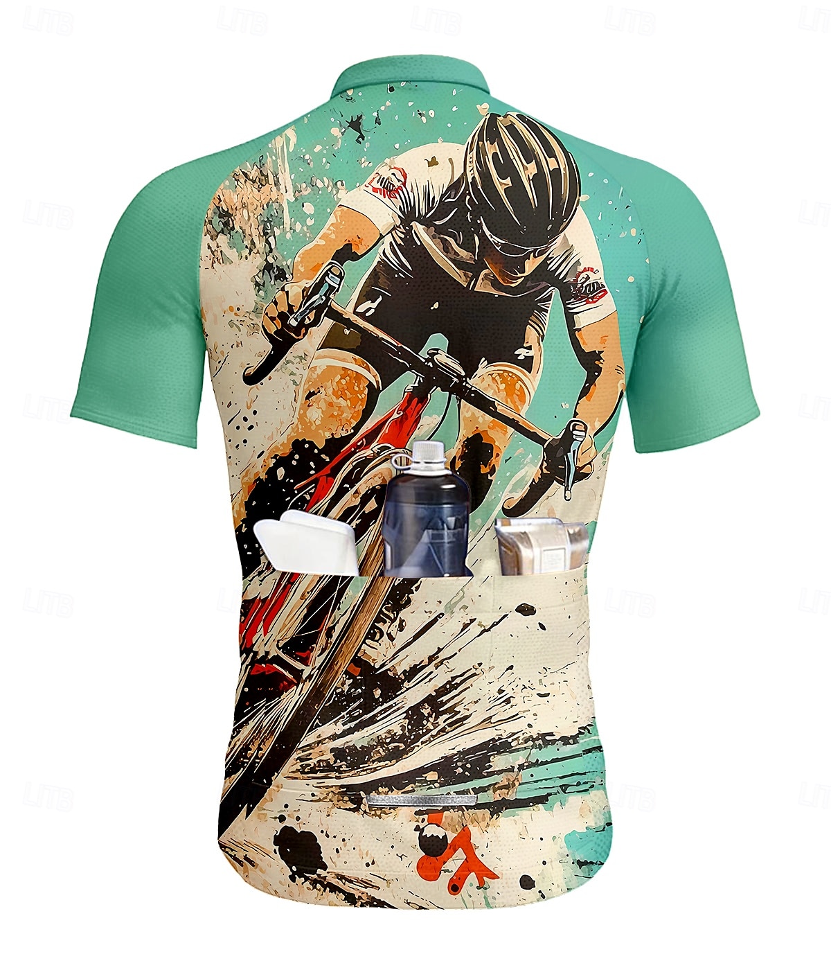 Homme Maillot de cyclisme Manche Courte Cyclisme Maillot Top avec 3 poches arrière Résistant aux UV Séchage Rapide Fermeture Éclair Frontale Bandes réfléchissantes Vert Des sports Vêtement Tenue de 2025 ? $28.99 –P2
