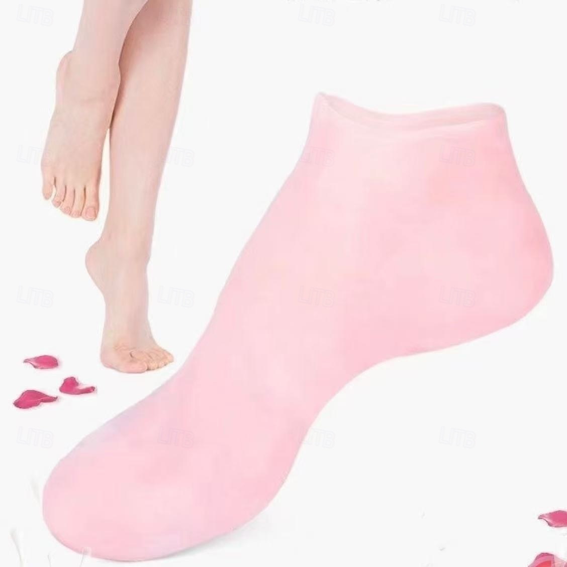 2 Pairs Silicone Moisturizing Gloves and Socks Set, Soft Spa Hand and Foot Care for Dry Cracked Skin, Reusable Hydrating Treatment, One Size Fits Most 2026 - $16.49 –P6