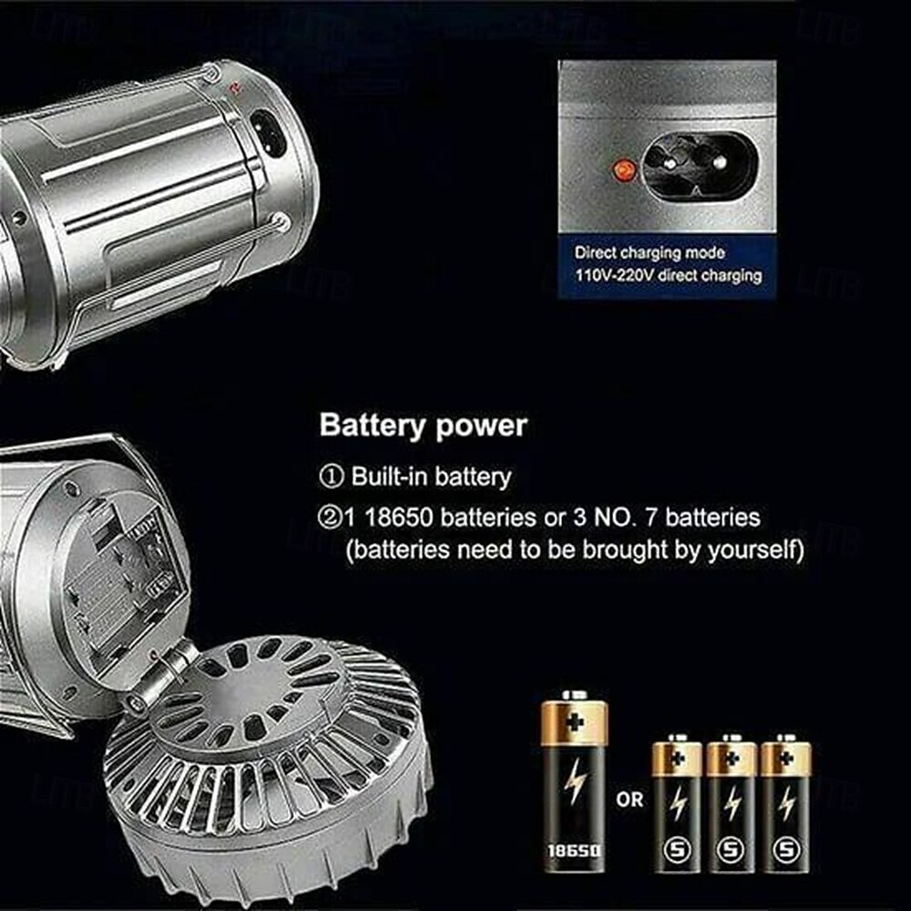 Solar Camping Light with Fan Portable and Stretchable Electric Fan Emergency Light Outdoor Lighting Mobile Phone Rechargeable LED Tent Light 2026 - $13.99 –P4