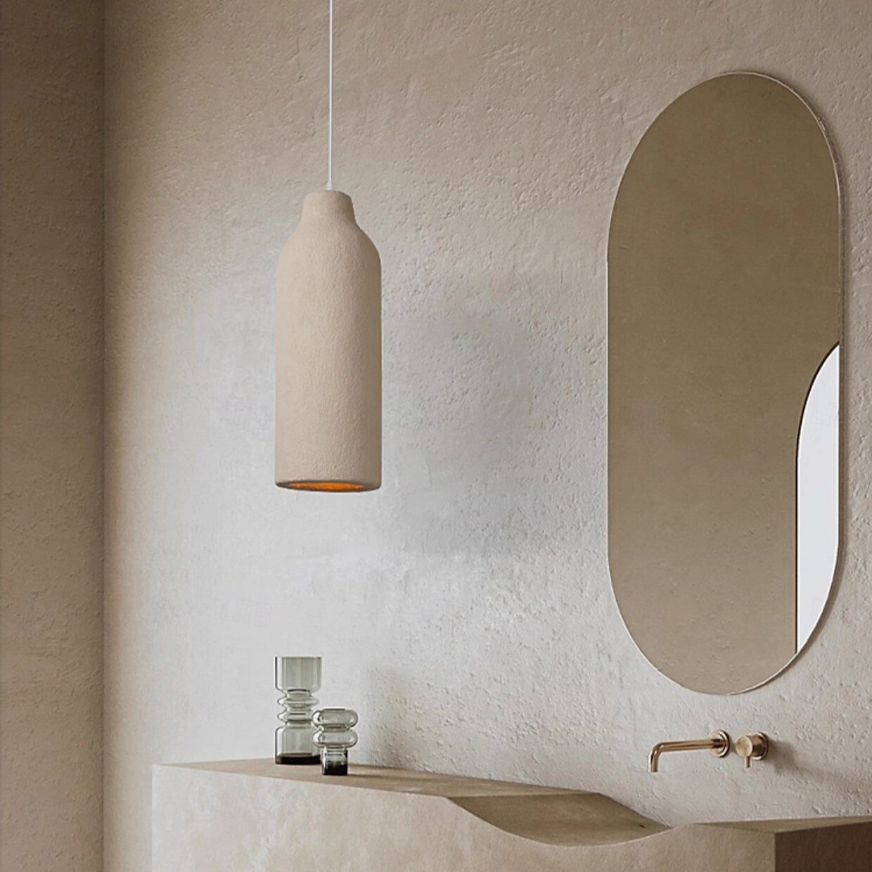 Lampa wisząca wabi sabi w stylu orientalnym, wysokość 51 cm, ciepłe białe światło, e26 e27, regulowany łańcuszek 2025 - $229.99 –P3