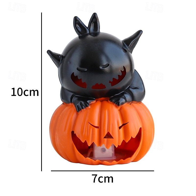 2 stk. halloween gresskarlykt hjemdekorasjon rekvisitter elektronisk stearinlys spøkelsesfestival festartikler bar hjemsøkt husdekorasjoner nattlys svart katt hodeskalle øyeeplelys 2025 - $11.49 –P7