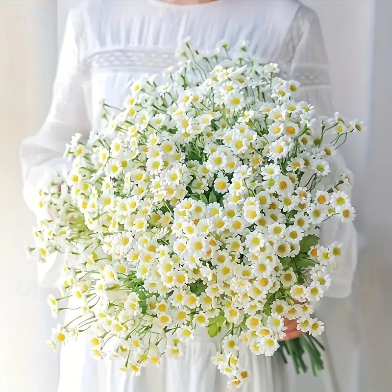 26-Pack Artificial Chamomile Flowers, Realistic White Faux Wedding Bouquets, INS Style Floral Decor for Home, Office, Outdoor Garden, Wedding Arrangements, Wall and Fence Hanging, Arch Decorations, and Photography Props 2025 - $18.99 –P4