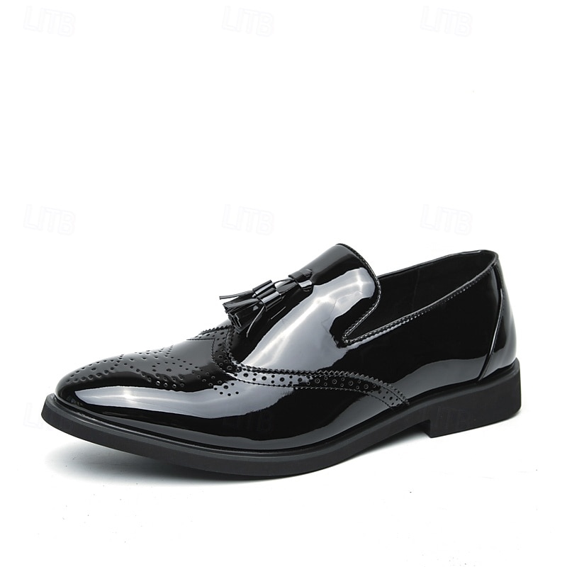 miesten kultaiset tupsukoristeiset loaferit – kiiltävät metallinhohtoiset slip-on-kengät häihin, juhliin ja iltatilaisuuksiin 2025 - $42.99 –P2