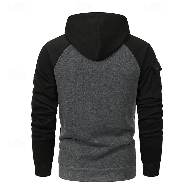 Pánské Kapuce Mikina se zipem na čtvrtletí Černá Velbloudí Tmavě šedá Kapuce Barevné bloky Slátanina Kapsy Čtvrtletní zip Sporty a outdoor Denní Dovolená Polyester Šik ven Základní Na běžné nošení 2025 - $22.99 –P7