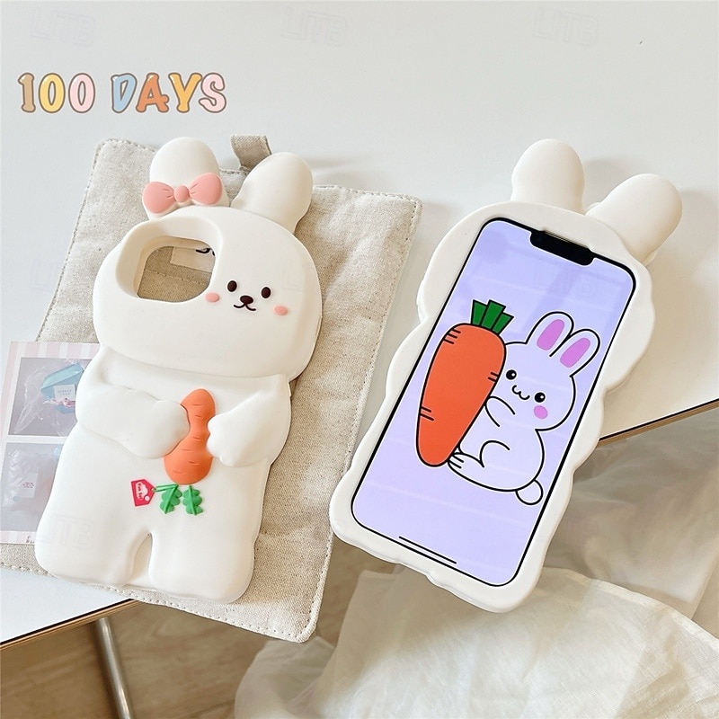 телефон Кейс для Назначение iPhone 16 Pro Max Plus 15 Pro Max Plus 14 Pro Max Plus 13 Pro Max Кейс на заднюю панель Защита от удара Кролик Силикон 2025 - $14.99 –P4