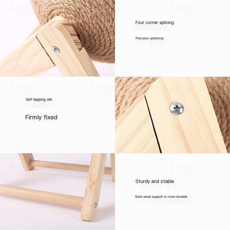 Sisal Cat Scratching Ball, Cat Scratcher Ball Toy with Stable Stand, Interactive Exercise Toy for Small Pet Interactive Exercise and Play 2025 - $76.99 –P4