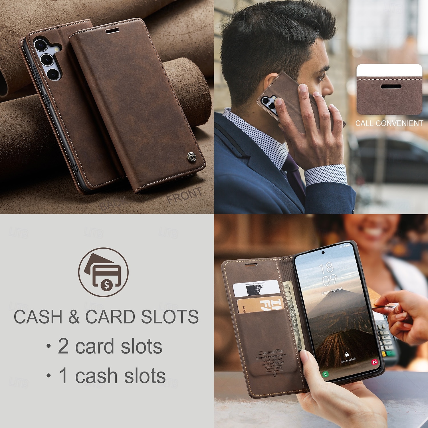 telefon fodral Till Samsung Galaxy S20 FE Fällock Stöd Stötsäker TPU PU läder 2025 - $12.99 –P8