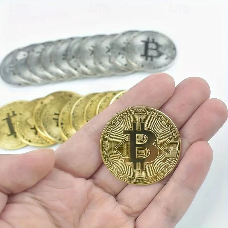 Set de 20 de monede bitcoin de colecție, jetoane criptografice metalice, cadou perfect pentru pasionații de afaceri și meșteșuguri, cadou pentru petreceri și evenimente. 2026 - $21.99 –P7