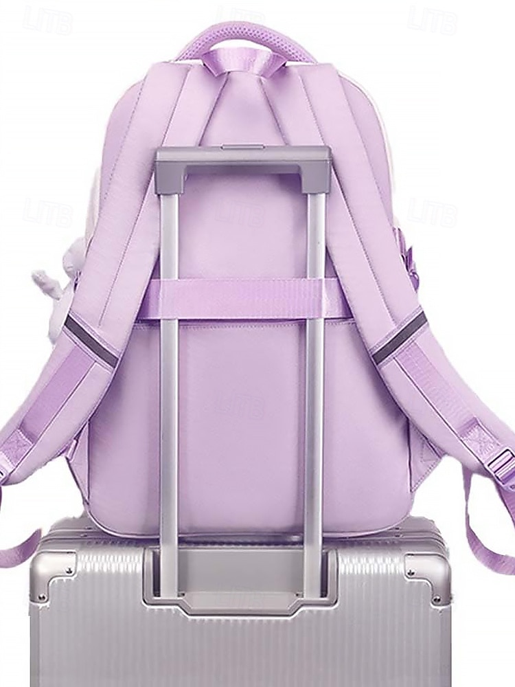 Sac à dos imperméable multi-poches - sac d'école de grande capacité, rangement en couches, design léger, poches latérales, adapté aux étudiants adolescents et aux navetteurs quotidiens noir rose bleu de 2025 ? $34.99 –P4