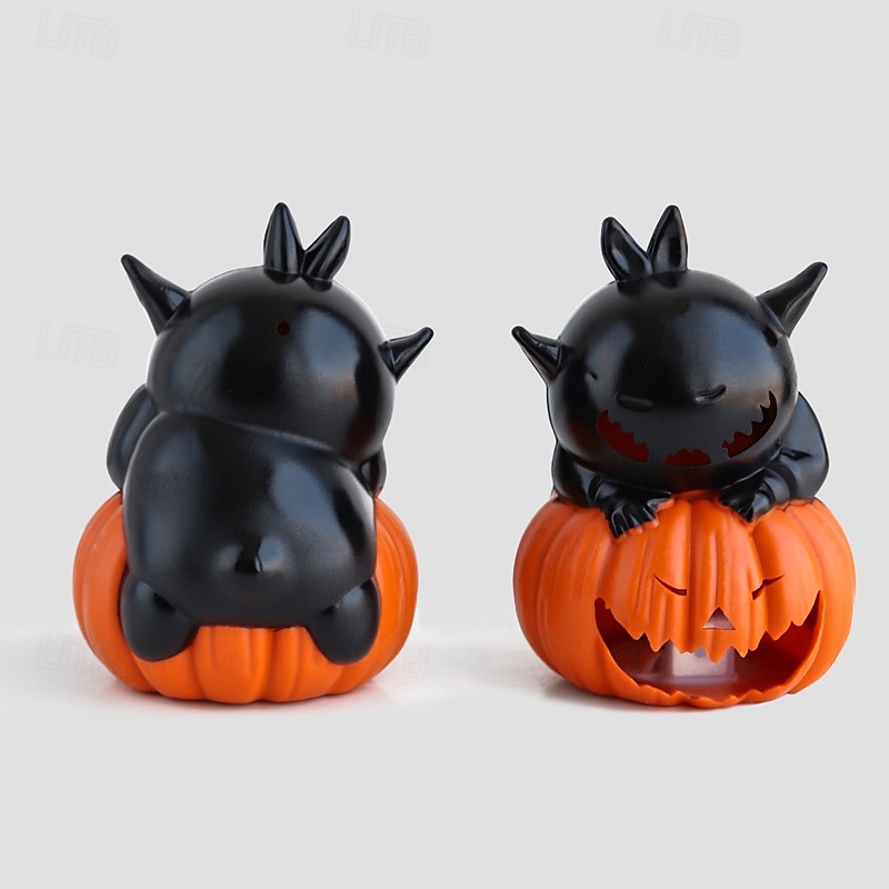 2 stk. halloween gresskarlykt hjemdekorasjon rekvisitter elektronisk stearinlys spøkelsesfestival festartikler bar hjemsøkt husdekorasjoner nattlys svart katt hodeskalle øyeeplelys 2025 - $11.49 –P5