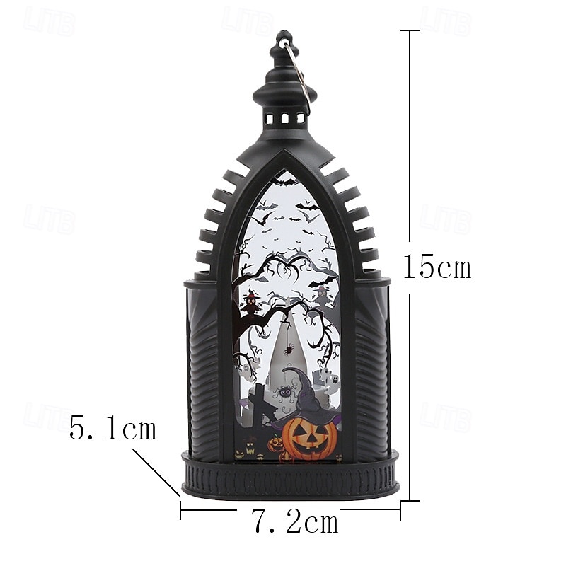 Vela electrónica LED de Halloween, linterna retro, decoración de ambiente, suministros para fiestas navideñas, diseño de escena, accesorios 2025 - $9.99 –P8