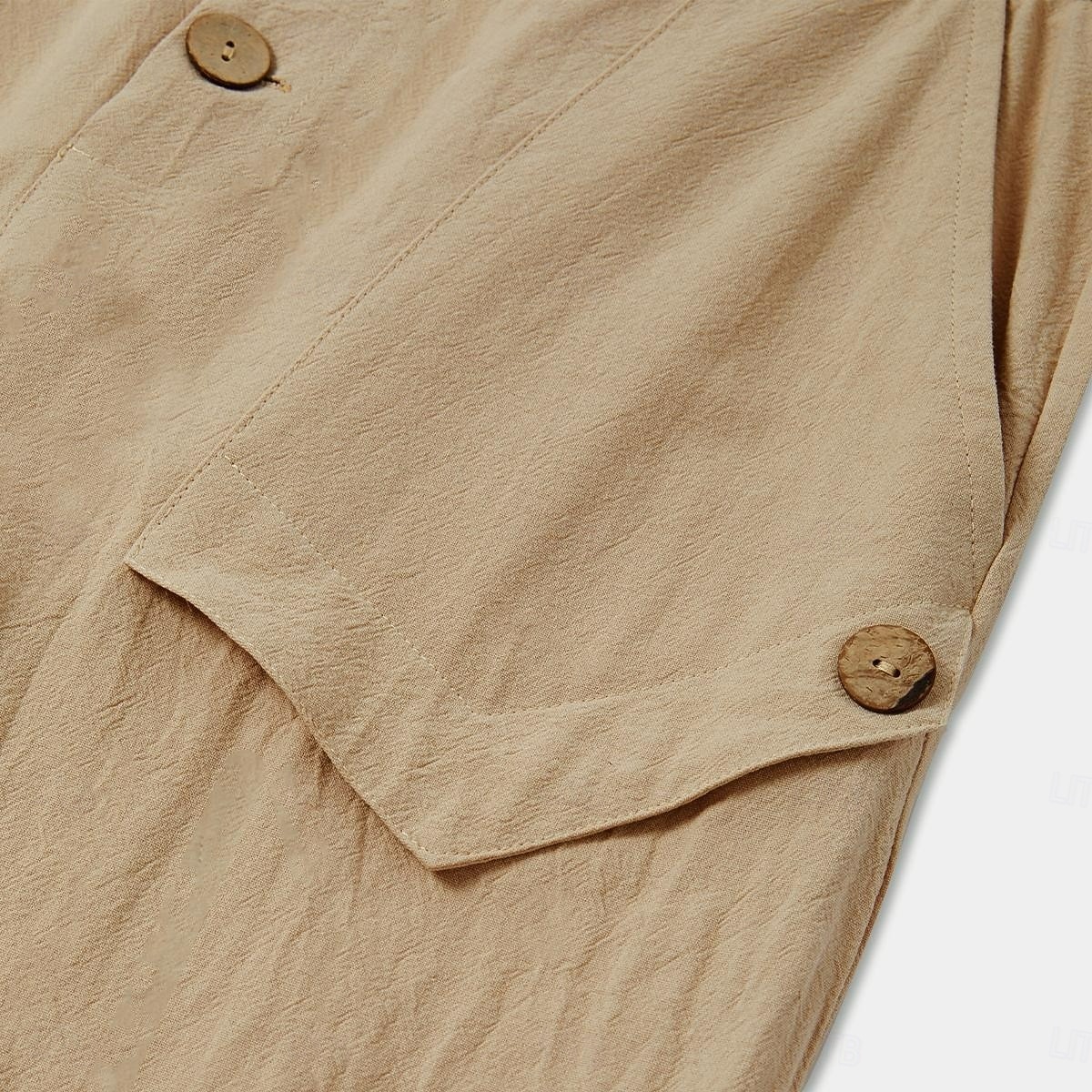 Men's Linen Pants Trousers Summer Pants Beach Pants Front Pocket Straight Leg Plain Comfort Breathable Full Length Casual Daily Holiday Vacation Fashion White Blue Micro-elastic 2026 - $26.99 –P7