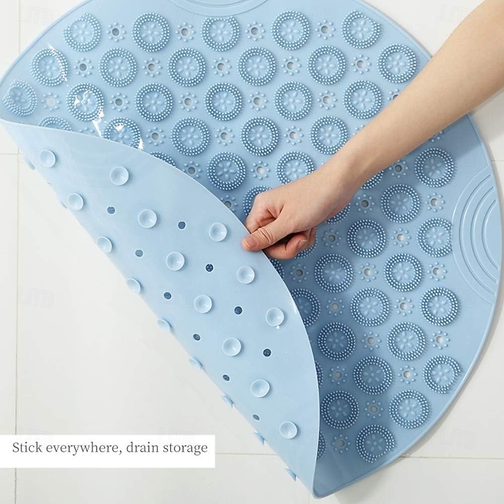 Shower Mat, Round Shower Stall Mat, PVC Bathtub Mat, Non Slip Bath Mat with Suction Cups and Drain Holes, Machine Washable for Bathroom Bathtub Swimming Pool 2026 - $15.99 –P6