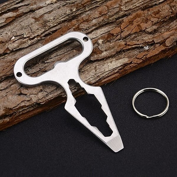 Outdoor Multifunctional Keychain EDC Self Defense Tool Mini Portable Spike Wrench Bottle Opener Compact Survival Gear for Camping Hiking Travel Use 2025 - $6.99 –P8