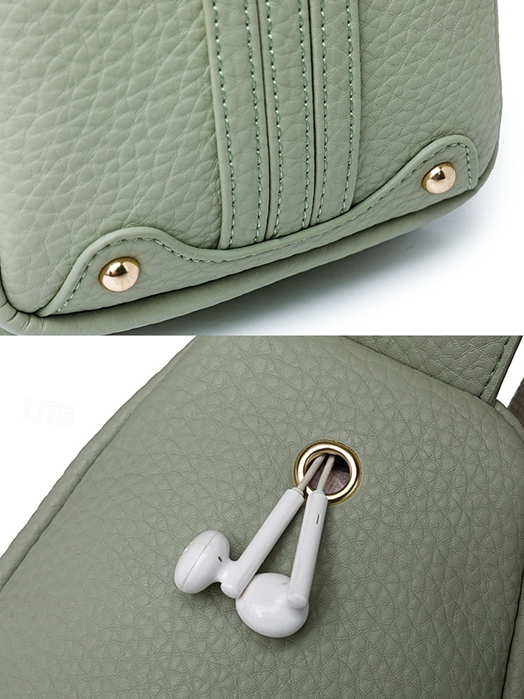 Dámská nepromokavá crossbody kabelka z umělé kůže - ležérní lehká crossbody kabelka s multifunkčními kapsami a širokým ramenním popruhem s etnickým vzorem, ideální na cestování, nakupování i každodenní nošení 2025 - $19.99 –P9