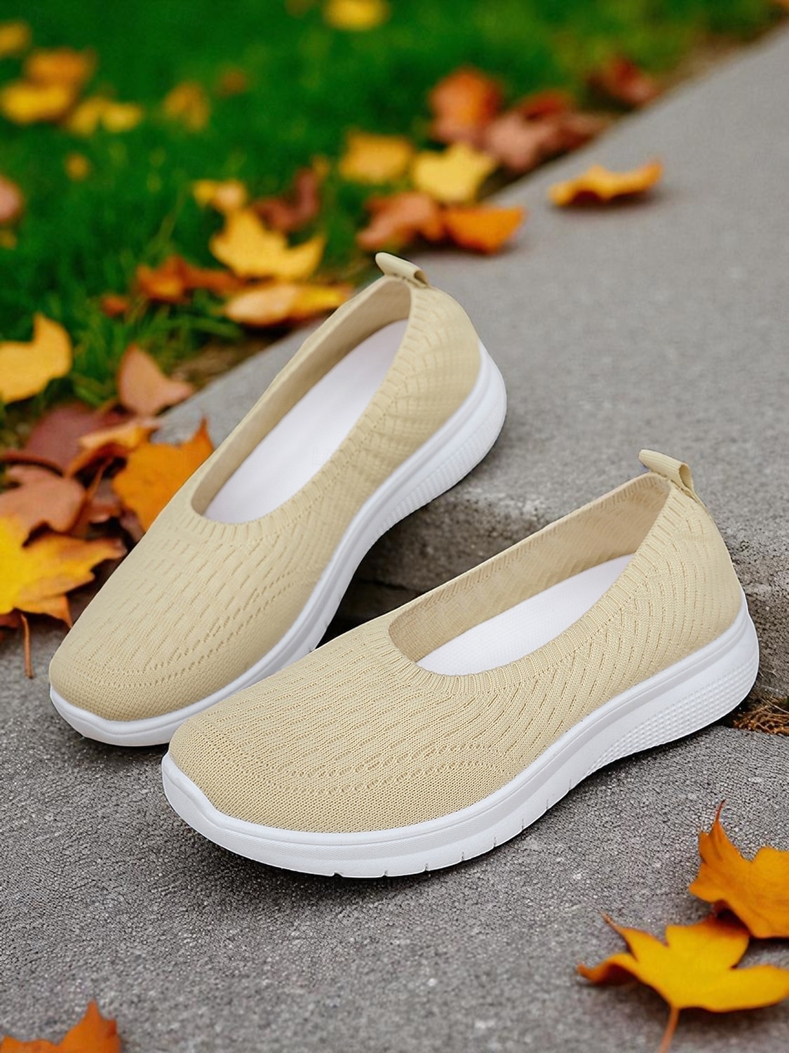 Grüne Flyknit-Wanderschuhe für Damen – leichte, bequeme Slip-On-Schuhe für Spaziergänge im Freien, zum Einkaufen und zum Tragen den ganzen Tag 2026 - E£1283.96 –P1