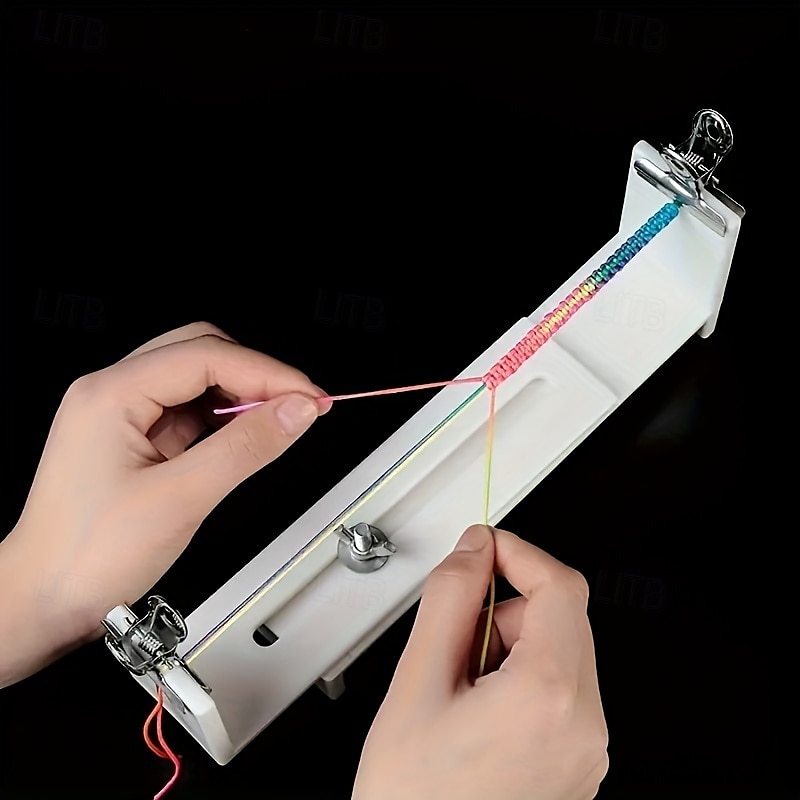 1pc Creative Rope Braiding Tool  Hand-Knitted Plastic Jig  Plastic  With Two Clips Rack DIY Handcraft Jewelry Making Fixing  Jewelry Making  Professional Practical Tool 2025 - $11.99 –P1