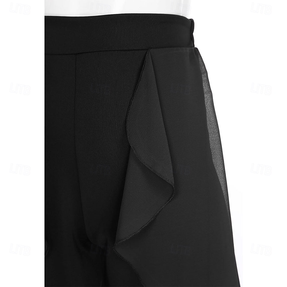 Damen Latein Tanzhose Tango Salsa Samba Tanzhose Rock fließende Hose Bauchtanzhose 2025 - $22.99 –P6