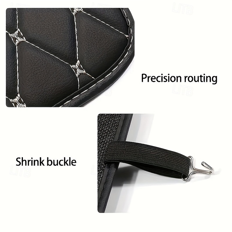 2 PCS Durable Car Seat Protector Anti-Soil Black Faux Leather Car Seat Back Protector with Diamond Stitch Design Car Seat Covers Easy-Clean for Rear Seats Seat Protection 2025 - $21.99 –P5