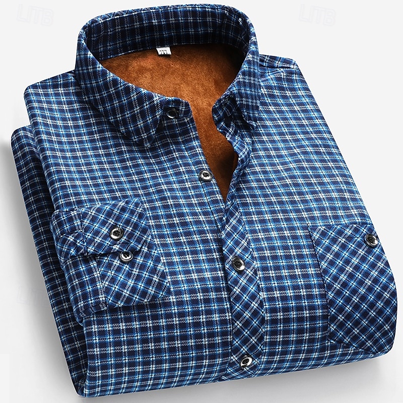 Per uomo Camicia casual Camicia di flanella Camicia a quadri Camicia con Bottoni Rosso Blu Manica Lunga Quadri Bavero Vacanza Casual Quotidiano Bottonato Abbigliamento Moda Casual Confortevole del 2026 a $22.99 –P4