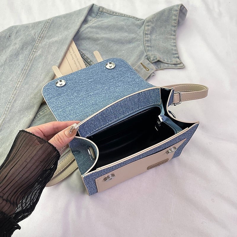 Graziosa borsa a tracolla con fiocco per ragazze: piccola borsa a tracolla in tela e PU per la scuola, le gite del fine settimana e l'abbigliamento casual del 2026 a $29.99 –P2