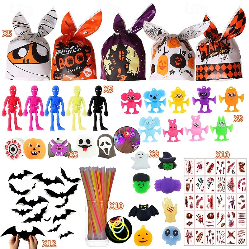 Halloween mochi squishy leksaker med presentask mini kawaii mochi squishy leksak stresslindrande ångestpaket för barn festgåvor halloween miniatyrer halloween godispåsar presenter 2025 - $15.49 –P5