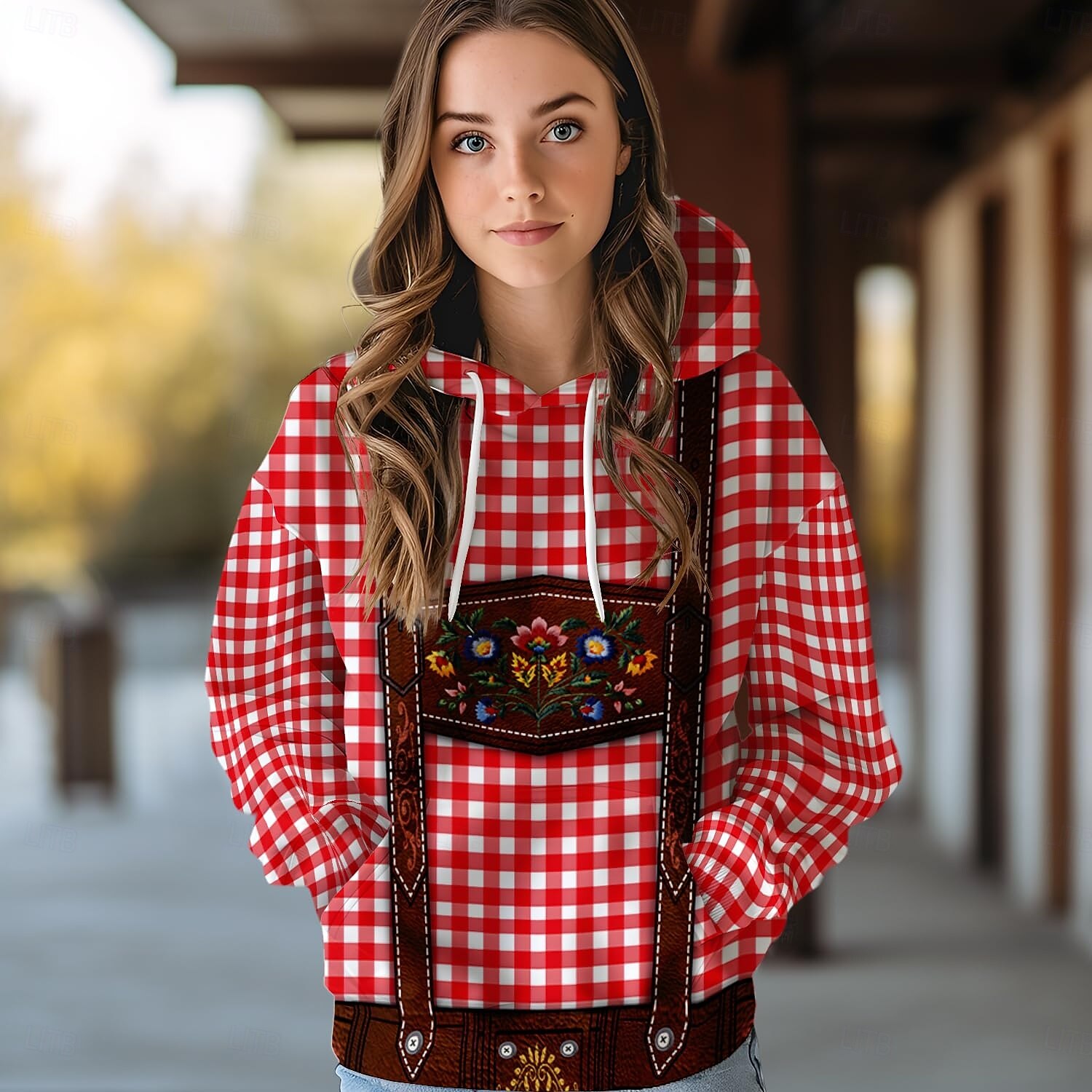 Oktoberfest Lederhosen-tryck Dirndl-tryck Huvtröja Pullover Bayersk München Tyska Grafisk Till Par Herr Dam Vuxna Karnival Oktoberfest öl 3D-utskrift Fest Ledigt / vardag 2025 - $29.99 –P8