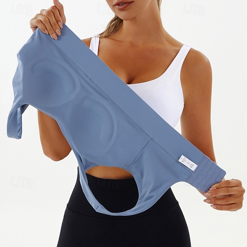 Dam Träningslinnen Sportbehåar Underkläder Medium stöd Andningsfunktion Trådlös Vadderad Enfärgad / vanlig färg Sport Sportkläder Vit Blå Gym Kondition Yoga 2025 - $20.99 –P10