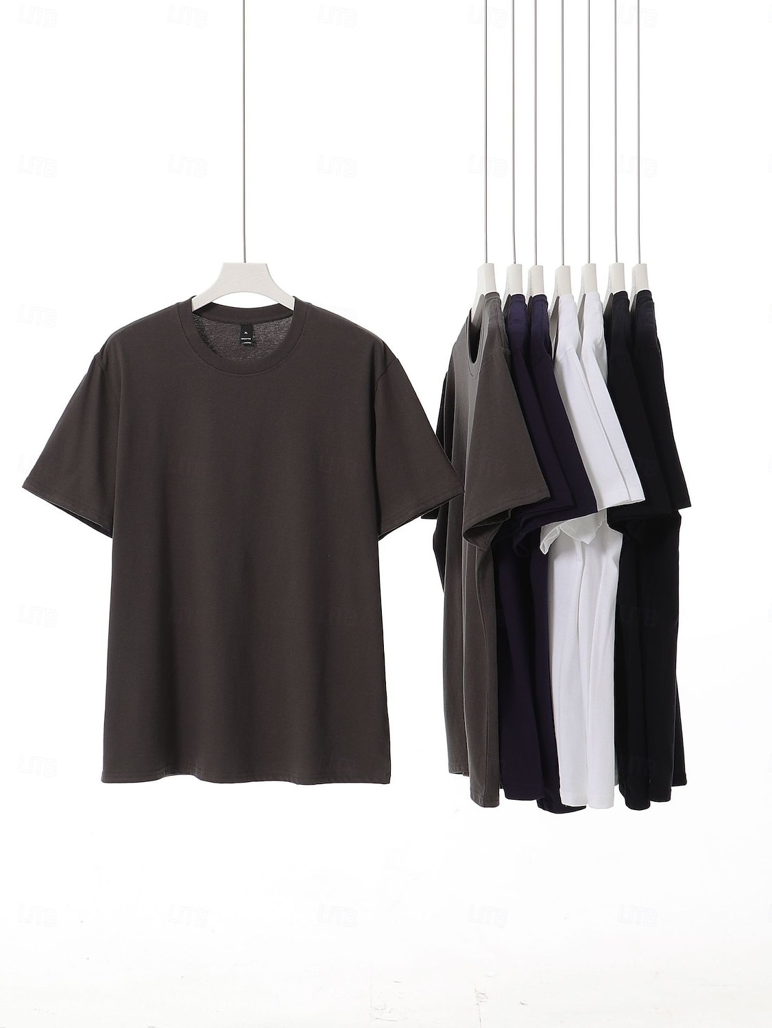 100 % Baumwolle Herren T-Shirt Tee Top Kurzarm Kurzarm Rundhalsausschnitt Sommer Einfarbig Einfarbig Mode Basic Casual Einfarbig Urlaub Casual Casual Alltag Marine Schwarz Weiß Top Tee für Männer 2025 - $10.49 –P6