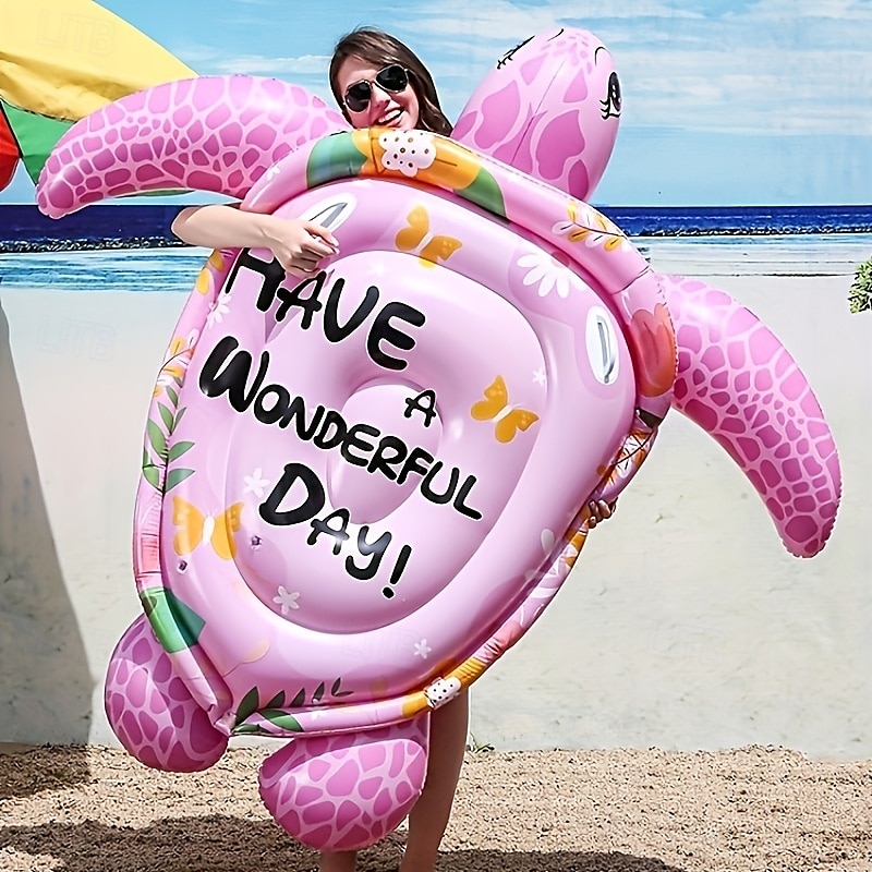1pc gonflable simulation géant tortue flotteur pvc épaissi matériau pour jeu d'eau adapté pour la piscine de plage d'été et les fournitures de fête de plage d'eau de 2025 ? $90.99 –P2