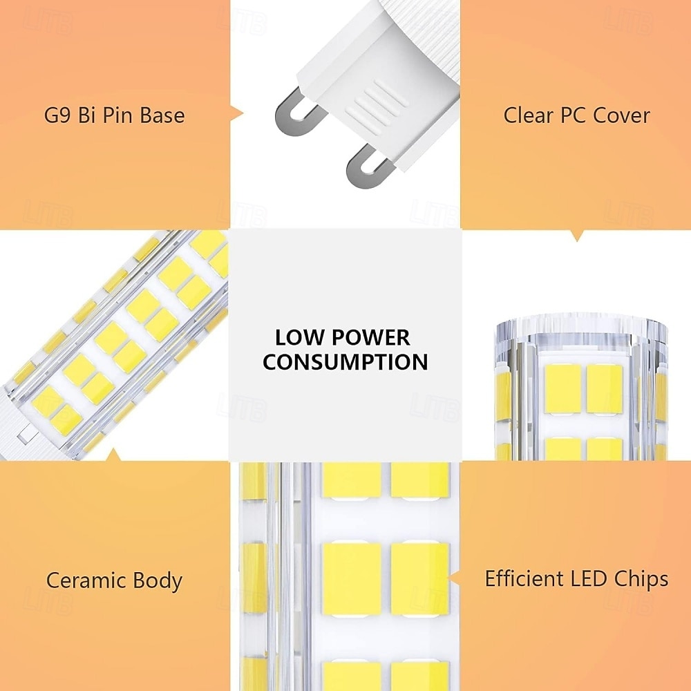 G9 LED Light Bulbs 10pcs 220V 7W Non-Dimmable G9 Bulbs 70W G9 Halogen Bulb Equivalent 75 LEDs 2835 SMD White Warm White Lamp for Home Lighting 2025 - $53.99 –P2