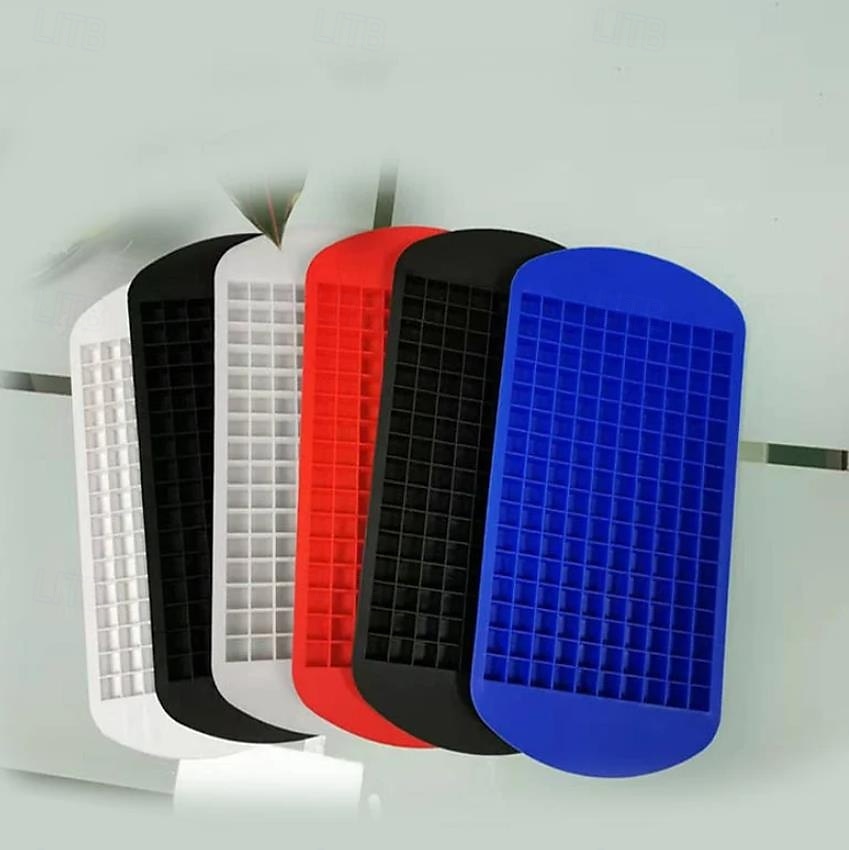 2025年 160グリッドのシリコン製氷キューブ、冷凍ミニ食品グレード製氷皿、小さな正方形の氷型、飲み物や食品の保存に、簡単に取り外せるフレキシブルな製氷機、家庭用  コレクション – $6.99 –P7